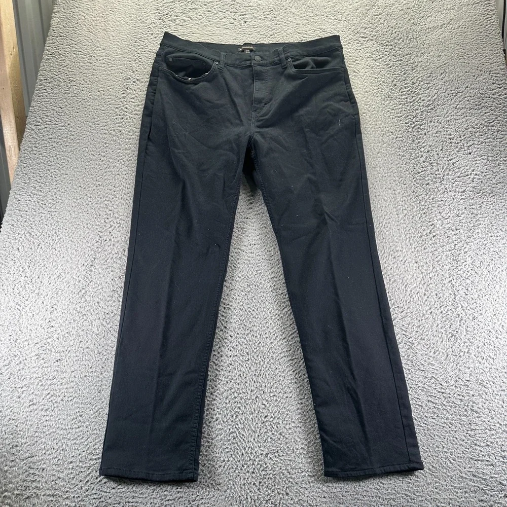 Banana Republic Pant Men 38x32 Black Cotton Chino Straight Office Preppy Stretch